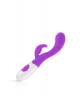 VIBRATORE SILICONE VIOLA CONIGLIO LEOLA