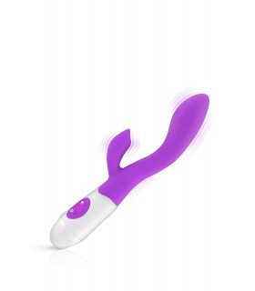 VIBRADOR SILICONA RABBIT NAYA MORADO