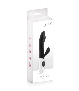 VIBRATEUR SILICONE RABBIT ELYA NOIR