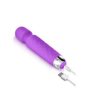 LILA WIEDERAUFLADBARER LIEBESTAB VIBRATOR AUS SILIKON