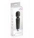 BLACK RECHARGEABLE SILICONE LOVE WAND VIBRATOR