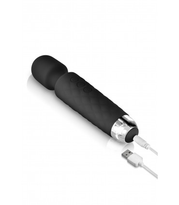 VIBRATEUR LOVE WAND RECHARGEABLE EN SILICONE NOIR