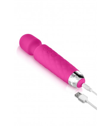 PINK WIEDERAUFLADBARER SILIKON-LIEBESSTAB-VIBRATOR