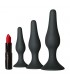 KIT 3 PLUG BUTTPLUG SET NERO