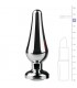 PLUG METALICO N11 CON PIEDRA TRANSPARENTE PLATEADO