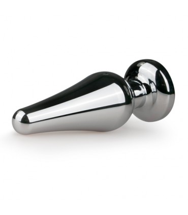 PLUG MÉTALLIQUE N11 AVEC PIERRE ROSE ARGENT