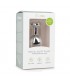 PLUG METALICO N7 CON PIEDRA TRANSPARENTE PLATEADO