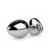 PLUG METALICO N7 CON PIEDRA TRANSPARENTE PLATEADO