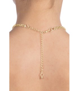 GOLDEN NECKLACE WITH CRYSTALS AUDREY