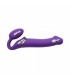 ARNÉS DOBLE VIBR USB FLEXIBLE SILICONA C/ MANDO VIOLETA M