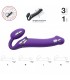 ARNÉS DOBLE VIBR USB FLEXIBLE SILICONA C/ MANDO VIOLETA M