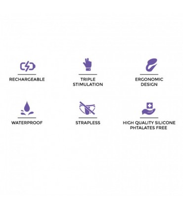 CABLAGGIO USB DOPPIA VIBR SILICONE FLESSIBILE CON TELECOMANDO VIOLA L