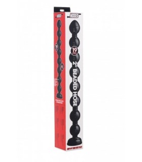 DILDO BOLAS C/ VENTOSA 50"8 CM NEGRO