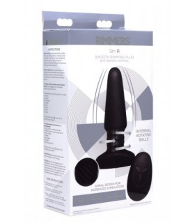 PLUG VIBRADOR USB SILICONA C/BOLAS GIRATORIAS Y MANDO