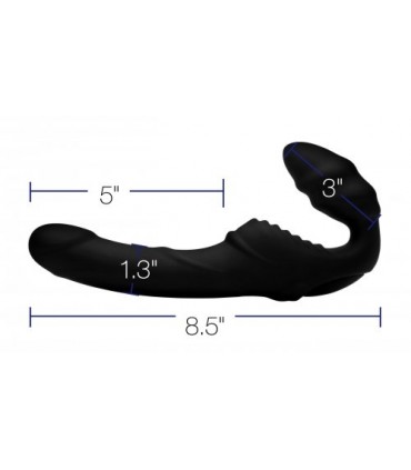 CABLAGGIO IN SILICONE USB DOPPIO VIBR SLIM RIDER NERO CON CONTROLLO