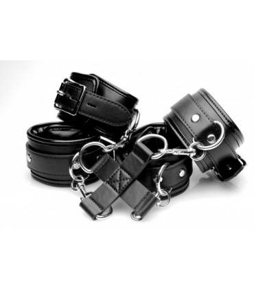 BLACK HOG-TIE HANDCUFFS