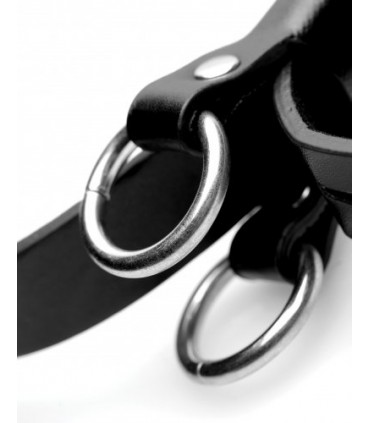 SCHWARZER BEIN-KNÖCHEL-HALTER