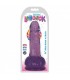 DILDO WITH TESTICLES SLIM STICK GRAPE 15"24 CM