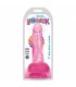 DILDO MIT HODEN SLIM STICK KIRSCH 17"78 CM