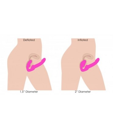 IMBRACATURA GONFIABILE PER DONNA VIBRATORE USB CON CONTROLLO ROSA