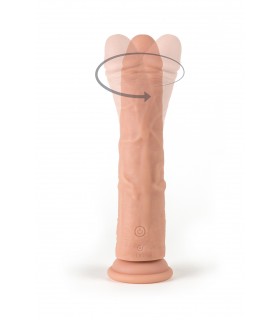 REALISTISCHER VIBRATOR UND ROTATOR "R8" 21CM MIT FERNBEDIENUNG