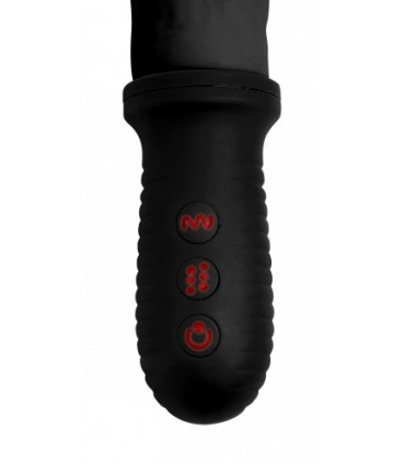 BLACK SILICONE USB VIBRATOR-IMPRESSOR 29"20 CM