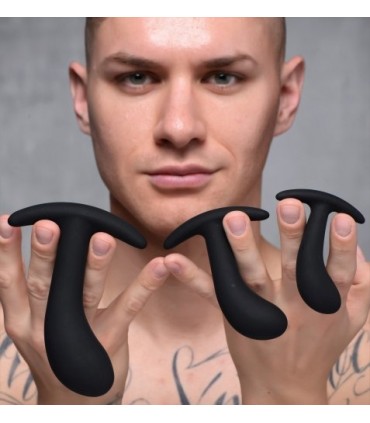 DARK DELIGHTS ANAL KIT X 3 SILICONE COURBE NOIR