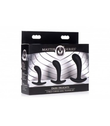 DARK DELIGHTS ANAL KIT X 3 SILICONE COURBE NOIR