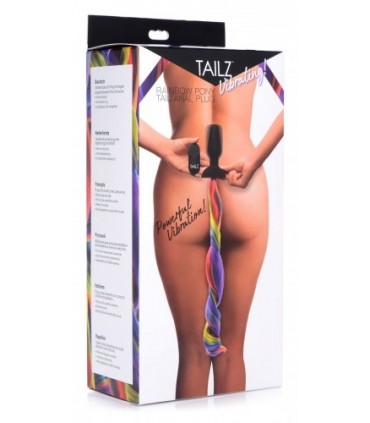 SPINA A CODA DEL VIBRATORE USB RAINBOW CON TELECOMANDO