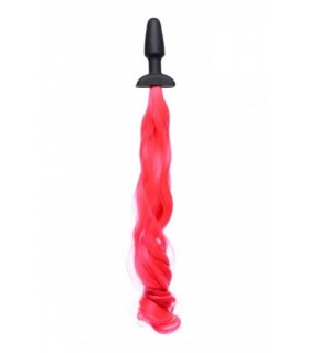 PONY TAIL PLUG SILICONE INTENSE PINK