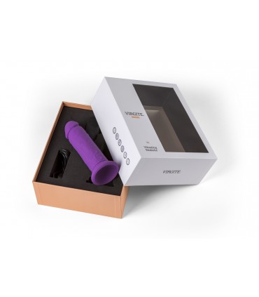 VIBRATORE REALISTICO "R11" VIOLA 14,4 CM CON TELECOMANDO