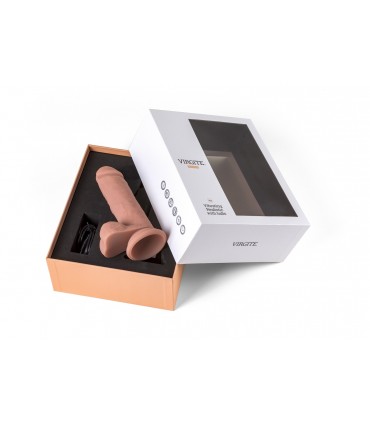 REALISTISCHER VIBRATOR „R12“ FLEISCH 14,4 CM MIT FERNBEDIENUNG