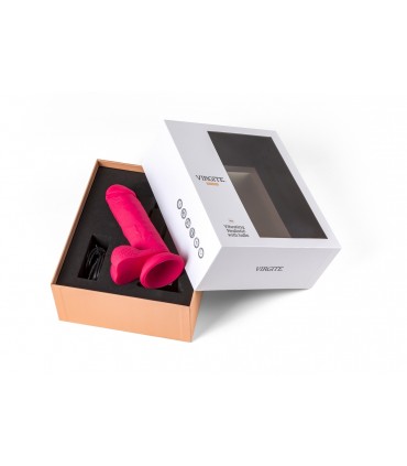 VIBRATORE REALISTICO "R12" ROSA 14,4 CM CON TELECOMANDO