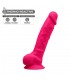 SILEXD SILICONE DILDO MODÈLE 1 9" ROSE