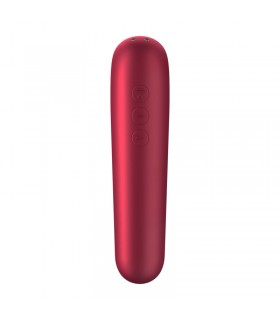 APPLICATION SATISFYER DUAL LOVE ASPIRATEUR ET VIBRATEUR ROUGE