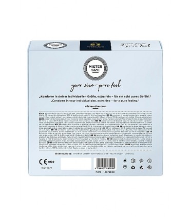 PRESERVATIVI MISTER FORMATO PURE FEEL EXTRA SOTTILE 53 MM 36 UNITÀ