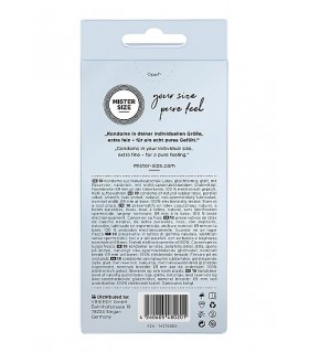 PRÉSERVATIFS MISTER SIZE PURE FEEL EXTRA FINS 69 MM 10 UNITÉS