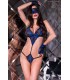 CR4266 BLUE-BLACK BODYSUIT WITH MASK AND GLOVES S/M