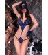 CR4266 BLAU-SCHWARZER BODY MIT MASKE UND HANDSCHUHEN S/M