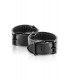 ADJUSTABLE BLACK HANDCUFFS WITH BUCKLE