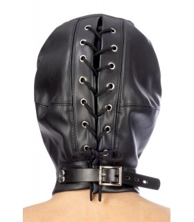 CAPUCHE NOIRE AJUSTABLE AVEC OUVERTURE BOUCHE