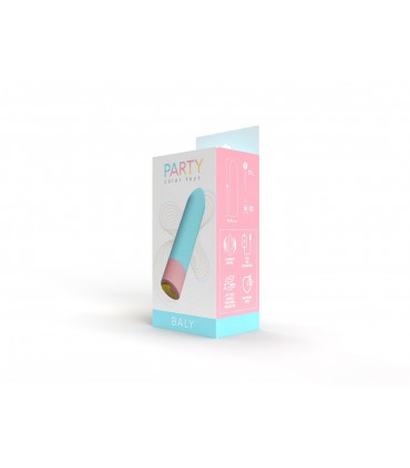 BALY RECHARGEABLE VIBRATING BULLET 10 INTENSITIES BLUE