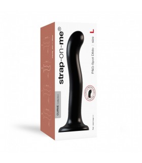 DILDO SILICONA ESTIMULADOR PUNTO P/G NEGRO L