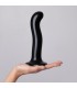 DILDO SILICONA ESTIMULADOR PUNTO P/G NEGRO L