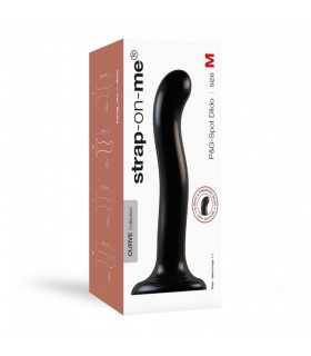 DILDO SILICONA ESTIMULADOR PUNTO P/G NEGRO S