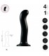 STIMULATEUR DE POINTE DE GODE EN SILICONE P/G NOIR XL