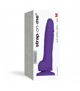 PENE REALISTICO IN SILICONE MORBIDO VIOLA M