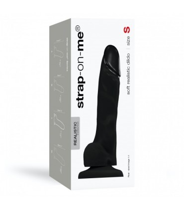 PENE REALÍSTICO SILICONA SUAVE NEGRO S