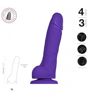 PÉNIS RÉALISTE EN SILICONE SOUPLE VIOLET XL
