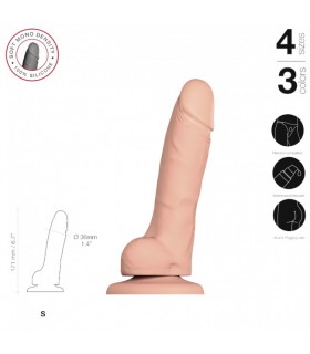 PÉNIS RÉALISTE EN SILICONE DOUX VANILLE S